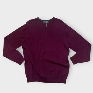 Maine New England Purple Knit Pullover Sweater